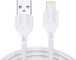Kabel USB Rock Space USB-A - Lightning 1 m Biały (2255)