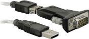 Kabel USB Delock USB-A - D-Sub (VGA) 0.8 m Czarny (61425)