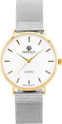 Zegarek Perfect ZEGAREK DAMSKI PERFECT B7304 antyalergiczny (zp852b) silver/gold uniwersalny