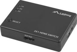 Lanberg SWITCH VIDEO LANBERG 3X HDMI CZARNY + PORT MICRO USB