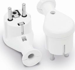 Volteo Wtyczka Kątowa Rozbieralna Uni-Schuko, 2P+Z 16A, 250V Biała