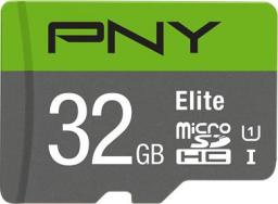 Karta PNY Elite MicroSDHC 32 GB Class 10 UHS-I/U1 A1 V10 (P-SDU32GU185GW-GE)