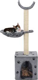  vidaXL Drapak dla kota z sizalowymi słupkami, 105 cm, szary w łapki (170624) - 170624