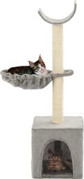  vidaXL Drapak dla kota z sizalowymi słupkami, 105 cm, szary