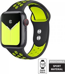  Crong Crong Duo Sport Band - Pasek Apple Watch 38/40 mm (czarny/limonkowy)