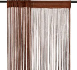  vidaXL Zasłony sznurkowe, 2 sztuki, 100 x 250 cm, brązowe