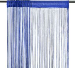  vidaXL Zasłony sznurkowe, 2 sztuki, 100 x 250 cm, niebieskie