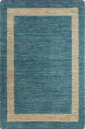  vidaXL Ręcznie wykonany dywan, juta, niebieski, 120x180 cm