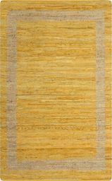  vidaXL Ręcznie wykonany dywan, juta, żółty, 80x160 cm