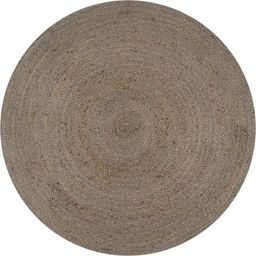  vidaXL Ręcznie robiony dywanik z juty, okrągły, 90 cm, szary