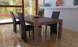  vidaXL Krzesła stołowe, 4 szt., ciemnobrązowe, sztuczna skóra