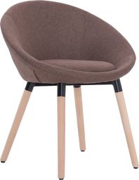  vidaXL Krzesło do jadalni, brązowe, tapicerowane tkaniną