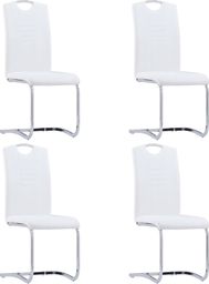  vidaXL Krzesła jadalniane, 4 szt., białe, sztuczna skóra