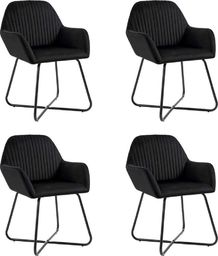  vidaXL Krzesła jadalniane, 4 szt., czarne, aksamitne