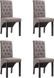  vidaXL Krzesła do jadalni, 4 szt., taupe, tapicerowane tkaniną