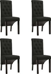  vidaXL Krzesła do jadalni, 4 szt., czarne, tapicerowane tkaniną