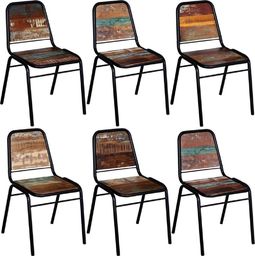  vidaXL Krzesła stołowe, 6 szt., lite drewno z odzysku