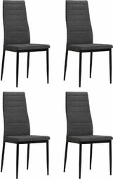  vidaXL Krzesła stołowe, 4 szt., ciemnoszare, tkanina