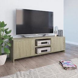 vidaXL Szafka pod TV, dąb sonoma, 120 x 30 x 37,5 cm, płyta wiórowa
