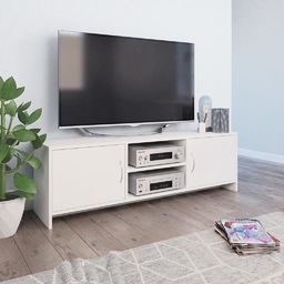vidaXL Szafka pod TV, biała, 120 x 30 x 37,5 cm, płyta wiórowa