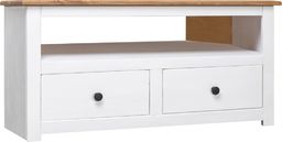 vidaXL Narożna szafka pod TV, biała, 93x55x49 cm, sosna, seria Panama