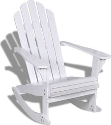  vidaXL ogrodowy fotel bujany, drewniany, biały (40861)