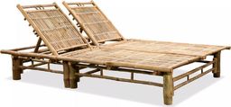  vidaXL podwójny leżak, bambus (43715)