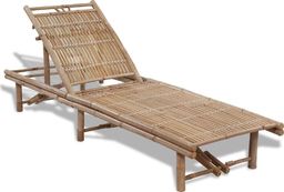  vidaXL leżak plażowy, bambusowy (41499)