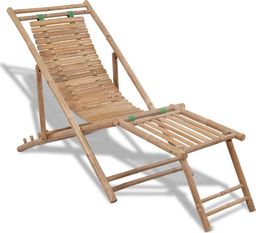  vidaXL tarasowy leżak z podnóżkiem, bambusowy (41492)