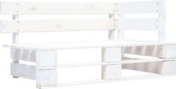  vidaXL ogrodowa ławka narożna z palet, drewno FSC, biała (45760)