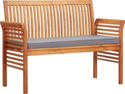 vidaXL 2 osobowa ławka ogrodowa z poduszką, 120 cm, drewno akacjowe (45972)