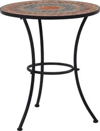  vidaXL mozaikowy stolik bistro, pomarańczowo-szary, 60 cm, ceramiczny (46717)
