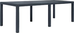  vidaXL stół ogrodowy, 220x90x72 cm, plastikowy, antracytowy (45608)