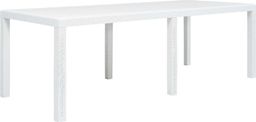  vidaXL stół ogrodowy, 220x90x72 cm, plastikowy, biały (45607)