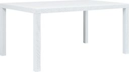  vidaXL stół ogrodowy, 150x90x72 cm, plastikowy, biały (45604)