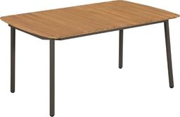 vidaXL stół ogrodowy, 150x90x72 cm, lite drewno akacjowe i stal (44234)