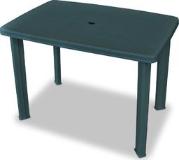  vidaXL stół ogrodowy, zielony, 101 x 68 x 72 cm, plastikowy (43593)