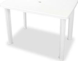  vidaXL stół ogrodowy, biały, 101 x 68 x 72 cm, plastikowy (43592)