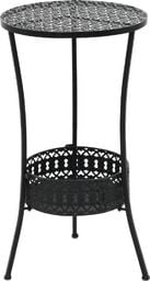  vidaXL stolik barowy, czarny, 40 x 70 cm, metalowy (245939)