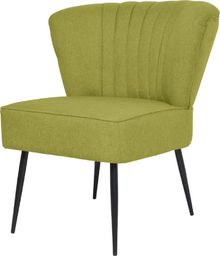  vidaXL Fotel koktajlowy, zielony, tkanina