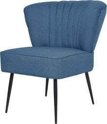  vidaXL Fotel koktajlowy, niebieski, tkanina (244098) - 244098