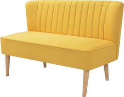  vidaXL Sofa 117x55,5x77 cm, żółty materiał