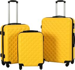  vidaXL Zestaw twardych walizek, 3 szt., żółte, ABS