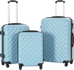  vidaXL Zestaw twardych walizek, 3 szt., niebieskie, ABS