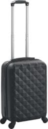  vidaXL Twarda walizka, czarna, ABS