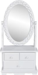  vidaXL Toaletka z obrotowym, owalnym lustrem, MDF