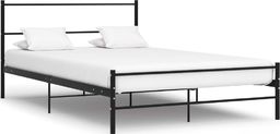  vidaXL Rama łóżka, czarna, metalowa, 160 x 200 cm