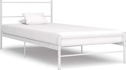  vidaXL Rama łóżka, biała, metalowa, 100 x 200 cm