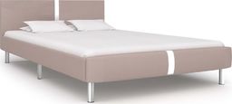  vidaXL Rama łóżka, kolor cappuccino, sztuczna skóra, 140 x 200 cm