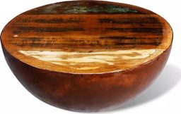  vidaXL Stolik kawowy z drewna odzyskanego i stali, forma półkuli